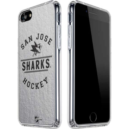 NHL San Jose Sharks Black Text iPhone SE (2nd & 3rd Gen) Clear Case