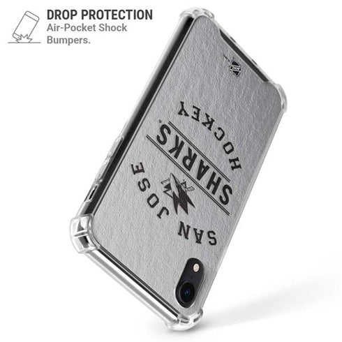 NHL San Jose Sharks Black Text iPhone XR Clear Case