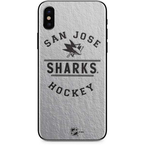 NHL San Jose Sharks Black Text iPhone XS Skin