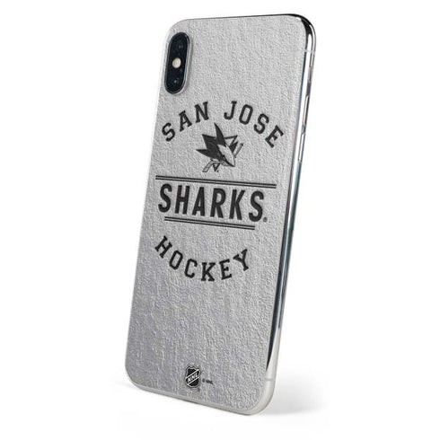 NHL San Jose Sharks Black Text iPhone XS Skin