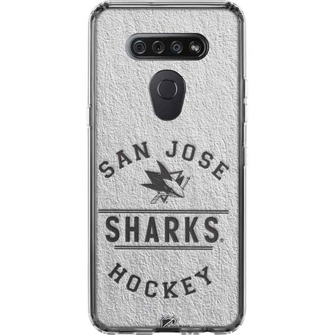 NHL San Jose Sharks Black Text LG K51/Q51 Clear Case