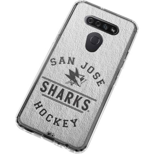 NHL San Jose Sharks Black Text LG K51/Q51 Clear Case