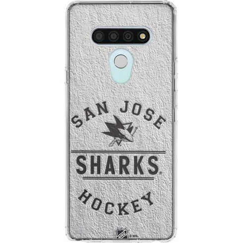 NHL San Jose Sharks Black Text LG Stylo 6 Clear Case