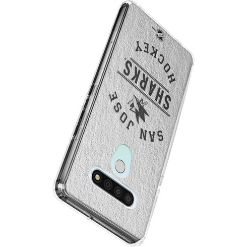 NHL San Jose Sharks Black Text LG Stylo 6 Clear Case