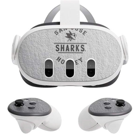 NHL San Jose Sharks Black Text Meta Quest 3 Skin