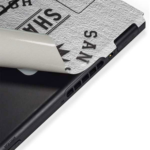 NHL San Jose Sharks Black Text Nintendo Switch Bundle Skin