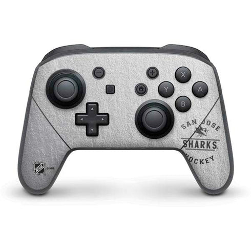 NHL San Jose Sharks Black Text Nintendo Switch Pro Controller Skin