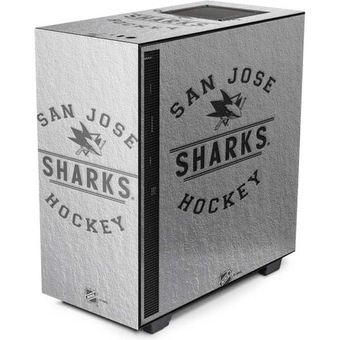 NHL San Jose Sharks Black Text NZXT H510 Compact ATX Mid-Tower Case Skin