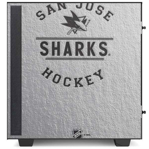 NHL San Jose Sharks Black Text NZXT H510 Compact ATX Mid-Tower Case Skin