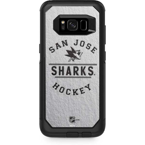 NHL San Jose Sharks Black Text Otterbox Commuter Galaxy Skin