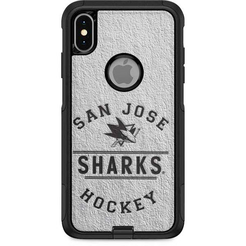 NHL San Jose Sharks Black Text Otterbox Commuter iPhone Skin