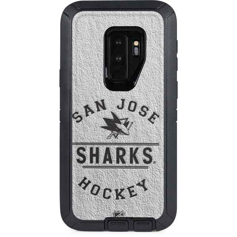 NHL San Jose Sharks Black Text Otterbox Defender Galaxy Skin