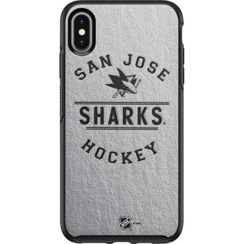 NHL San Jose Sharks Black Text Otterbox Symmetry iPhone Skin