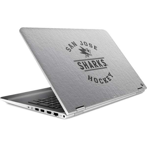 NHL San Jose Sharks Black Text HP Pavilion Skin