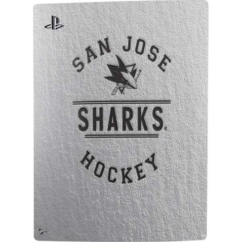 NHL San Jose Sharks Black Text PS5 Console Skin