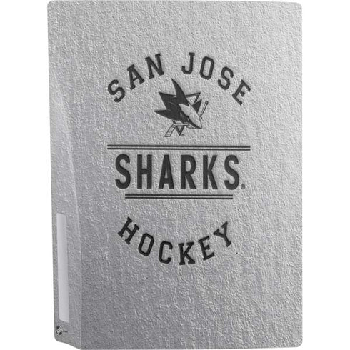 NHL San Jose Sharks Black Text PS5 Console Skin