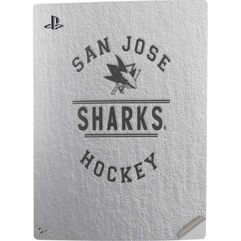 NHL San Jose Sharks Black Text PS5 Digital Edition Console Skin