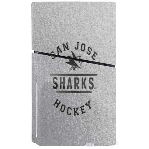 NHL San Jose Sharks Black Text PS5 Slim Disk Bundle Skin