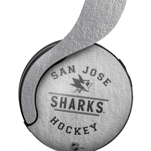 NHL San Jose Sharks Black Text PULSE 3D Wireless Headset for PS5 Skin