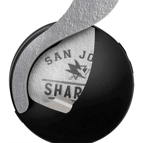 NHL San Jose Sharks Black Text PULSE 3D Wireless Headset for PS5 Skin