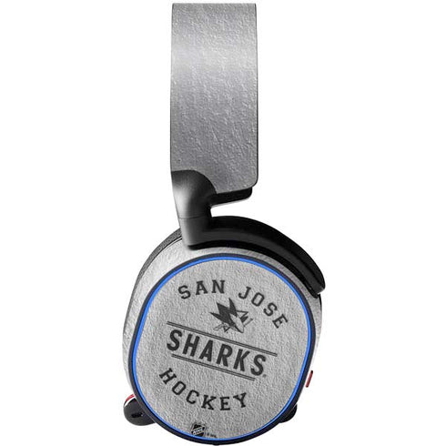 NHL San Jose Sharks Black Text SteelSeries Arctis 5 Skin