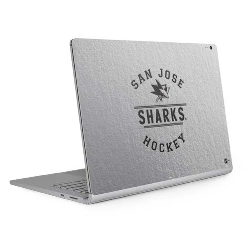 NHL San Jose Sharks Black Text Surface Book 2 13.5in Skin