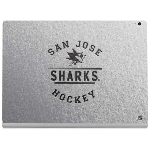 NHL San Jose Sharks Black Text Surface Book 2 15in Skin