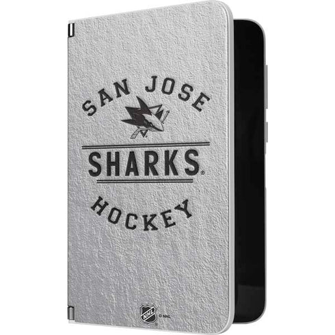 NHL San Jose Sharks Black Text Surface Duo Skin