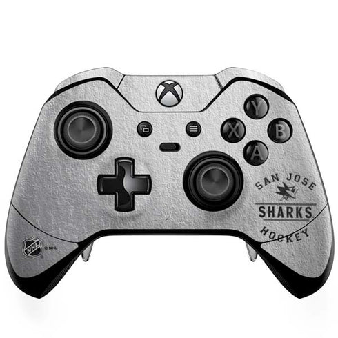 NHL San Jose Sharks Black Text Xbox One Elite Controller Skin