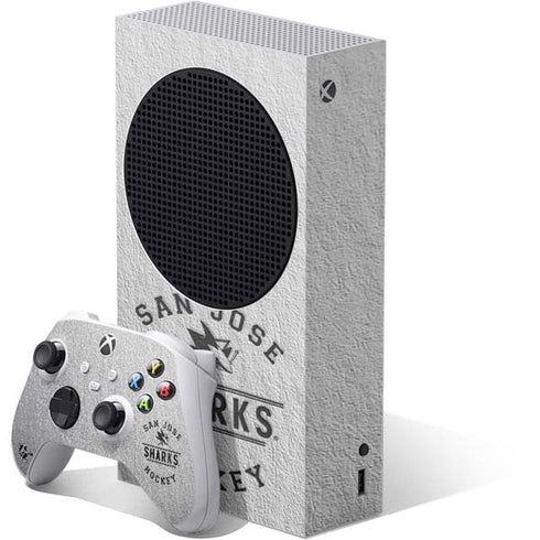 NHL San Jose Sharks Black Text Xbox Series S Bundle Skin