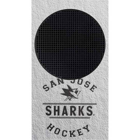 NHL San Jose Sharks Black Text Xbox Series S Console Skin
