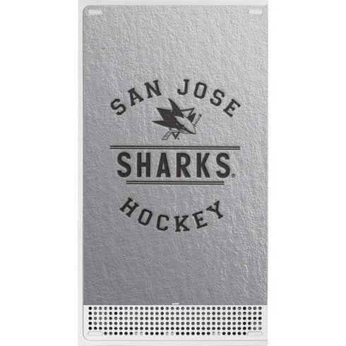 NHL San Jose Sharks Black Text Xbox Series S Console Skin