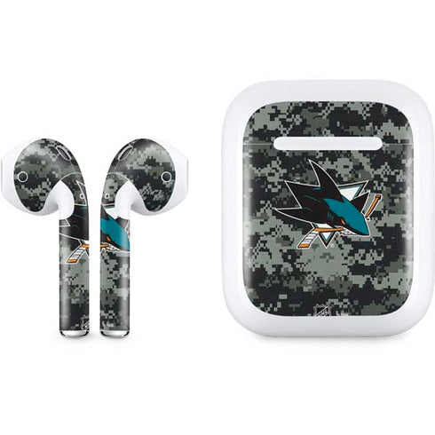 NHL San Jose Sharks Camo Apple AirPods Skin