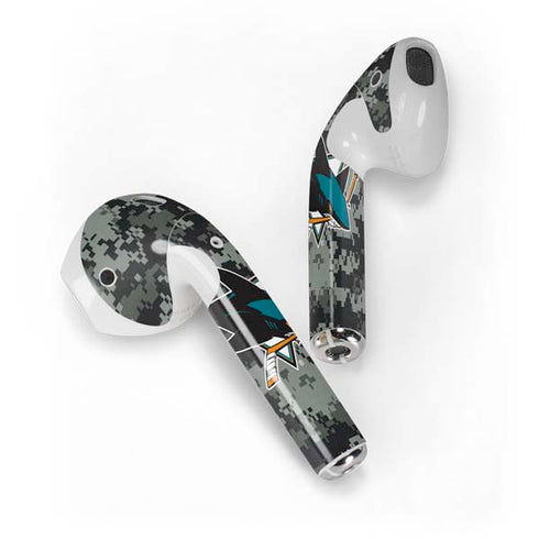 NHL San Jose Sharks Camo Apple AirPods Skin