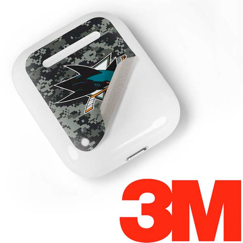 NHL San Jose Sharks Camo Apple AirPods Skin