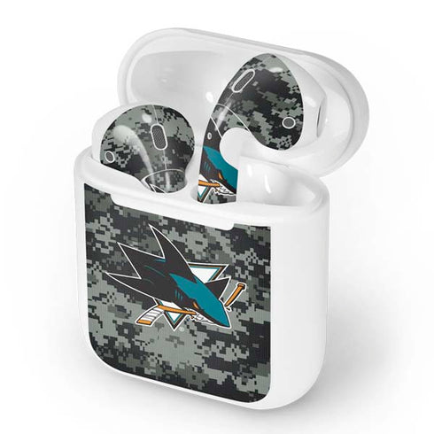 NHL San Jose Sharks Camo Apple AirPods Skin