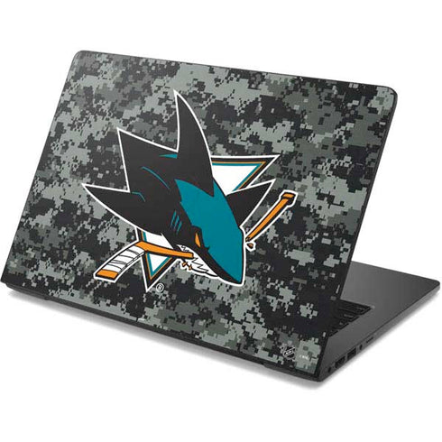 NHL San Jose Sharks Camo Dell Chromebook Skin