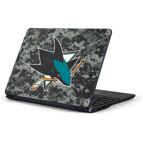 NHL San Jose Sharks Camo Samsung Chromebook Skin