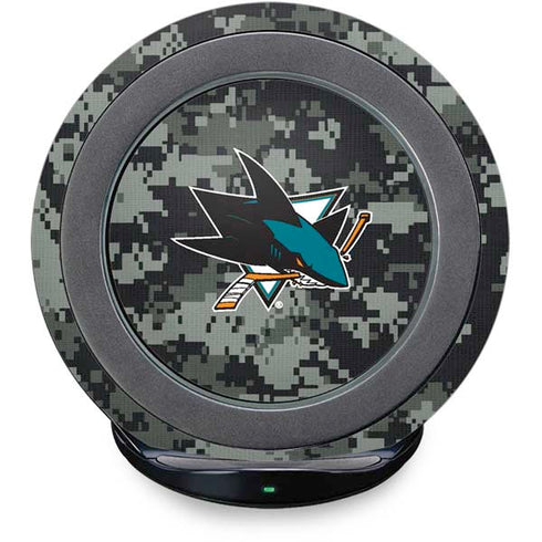 NHL San Jose Sharks Camo Fast Charge Wireless Charging Stand Skin