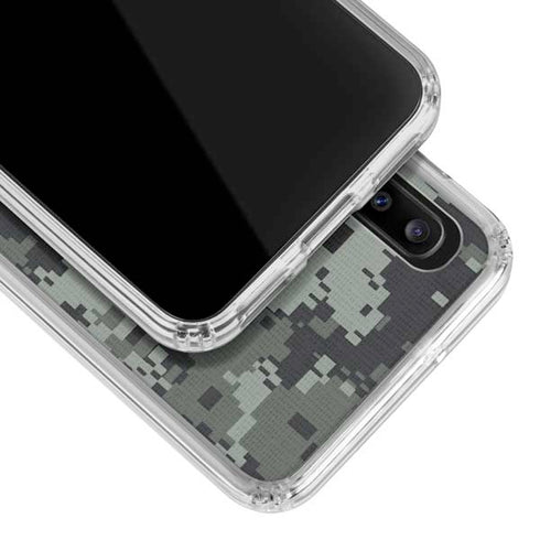 NHL San Jose Sharks Camo Galaxy A20 Clear Case