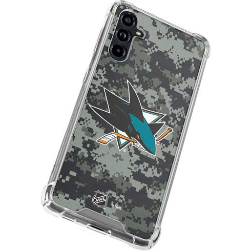 NHL San Jose Sharks Camo Galaxy A54 5G Clear Case