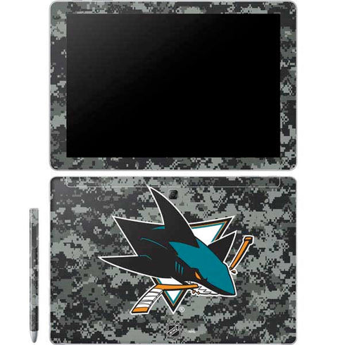 NHL San Jose Sharks Camo Galaxy Book 12in Skin