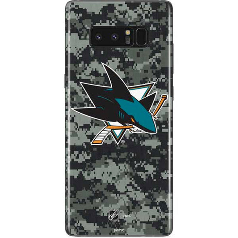 NHL San Jose Sharks Camo Galaxy Note 8 Skin