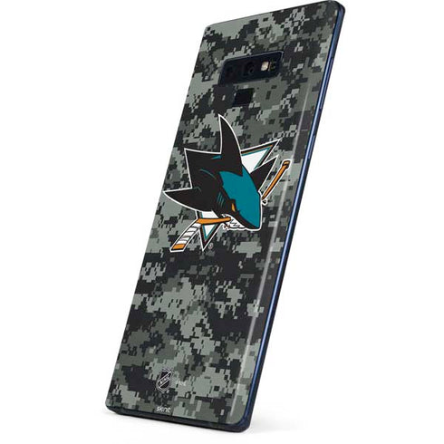 NHL San Jose Sharks Camo Galaxy Note 9 Skin