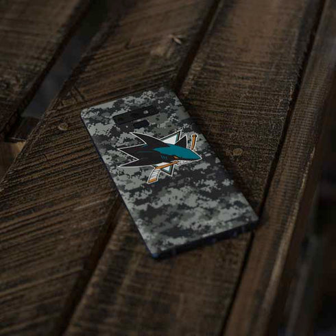 NHL San Jose Sharks Camo Galaxy Note 9 Skin