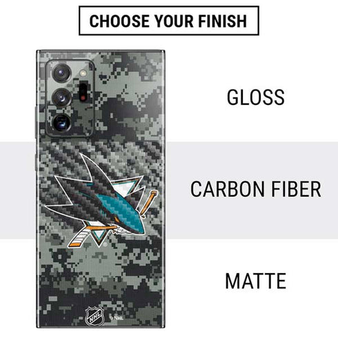 NHL San Jose Sharks Camo Galaxy Note20 Ultra 5G Skin