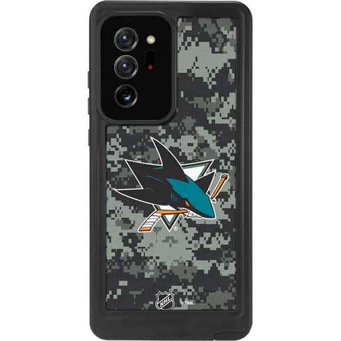 NHL San Jose Sharks Camo Galaxy Note20 Ultra 5G Waterproof Case