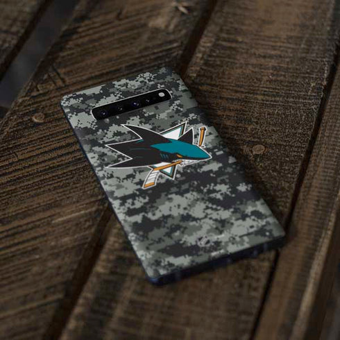 NHL San Jose Sharks Camo Galaxy S10 Plus Skin