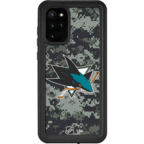 NHL San Jose Sharks Camo Galaxy S20 Plus Waterproof Case