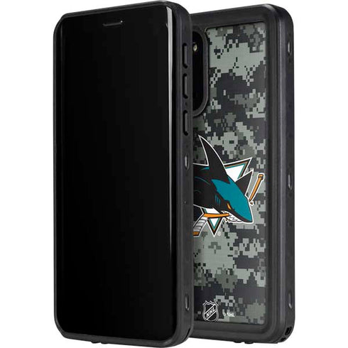 NHL San Jose Sharks Camo Galaxy S20 Plus Waterproof Case